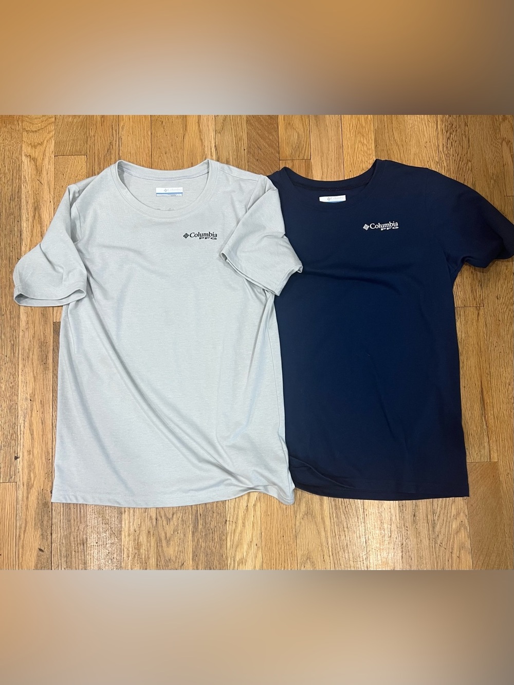 Columbia Boys PFG Short-Sleeve Logo Tees - Gray & Navy (2-Pack) Size L (14-16)